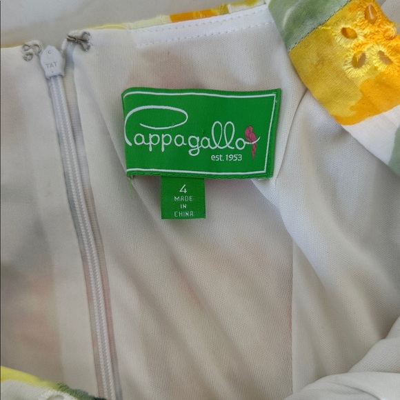 Pappagallo Lemon Print Dress - Yellow and White - 4 - Picture 4 of 7
